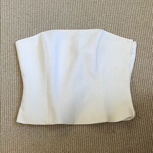 J. McLaughlin White Strapless Top